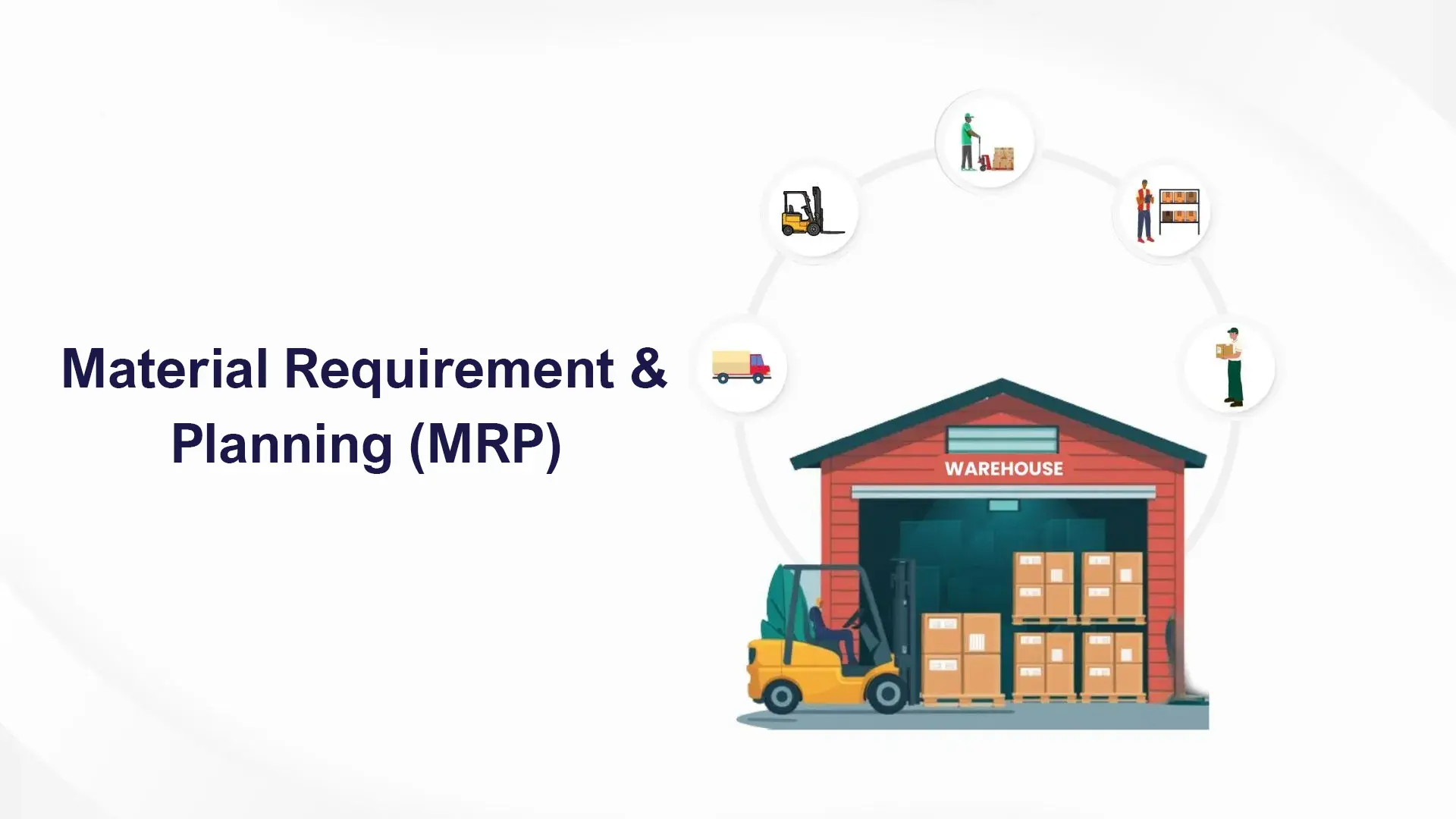 Material Requirement Planning dashboard showing production and inventory data